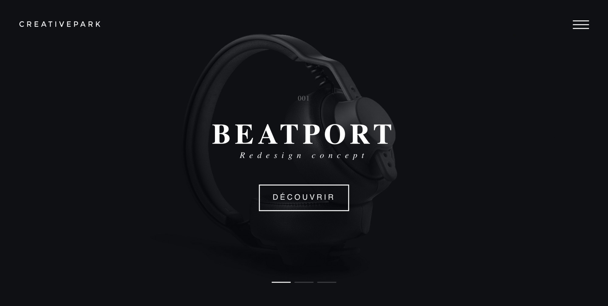 beatport landing where key message and CTA are highlighted with color contrast