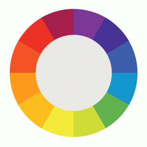 color wheel of eye-catching colors