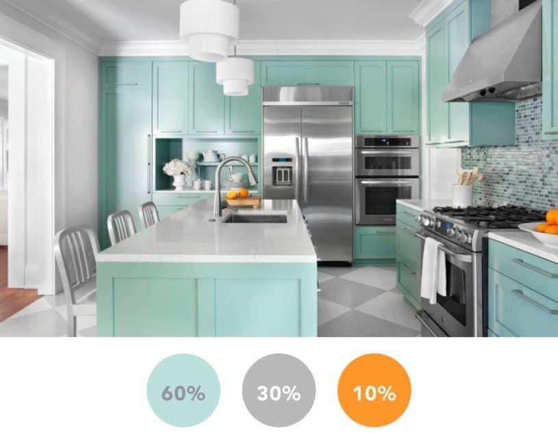balanced colors of interior design of kitchen