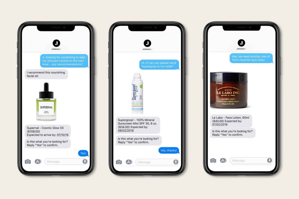 chatbots on Iphone screens