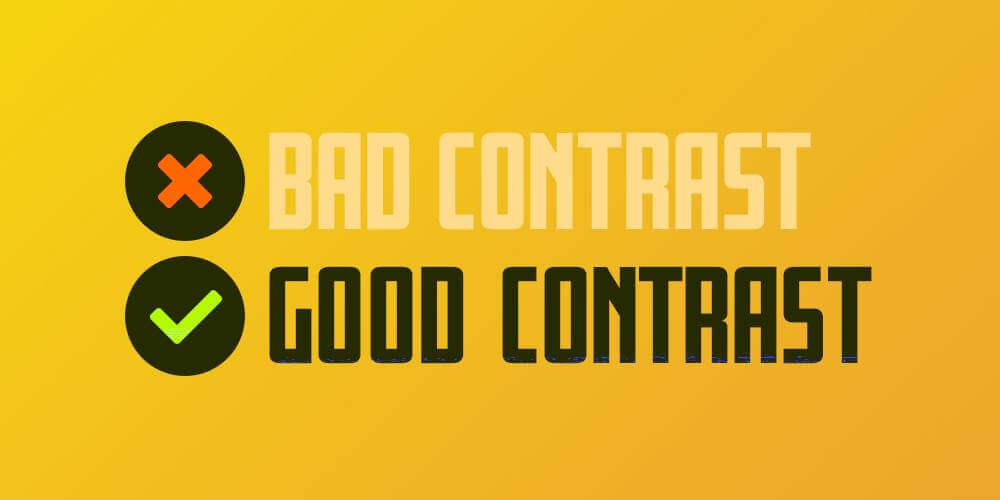 good vs bad contrast